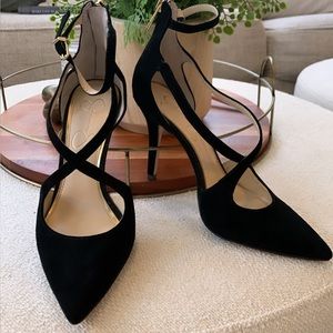 Jessica Simpson Size 7M Black strappy heels. Worn once!